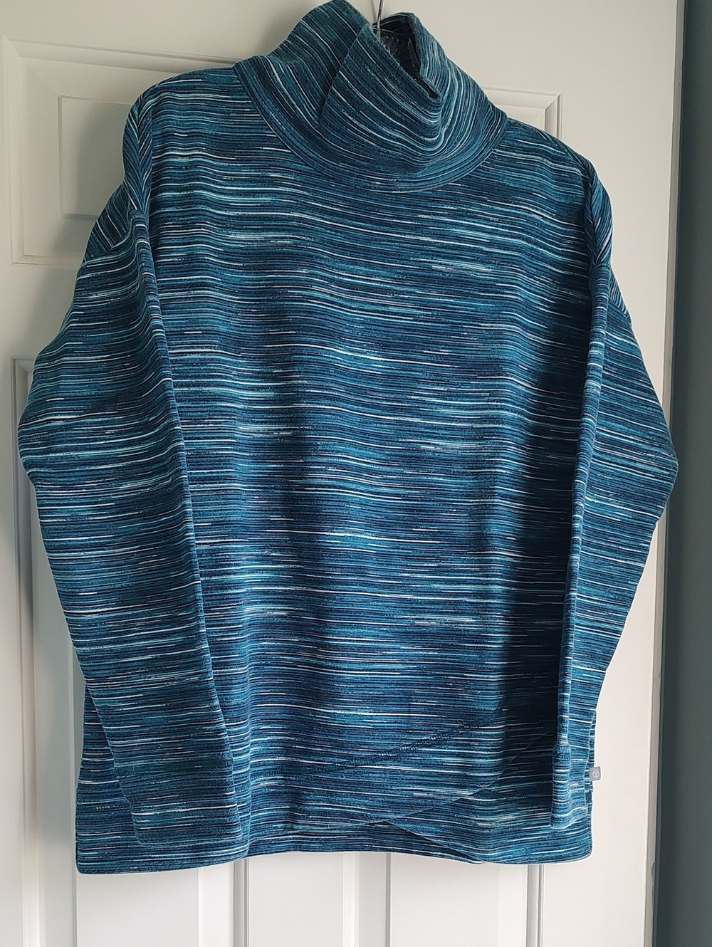 Talbots Blue Striped Turtleneck Sweater